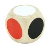 Dé bois 20 mm 5 points couleurs et 1 face neutre