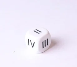 Dé chiffres romains I,II,III,IV,IV,V