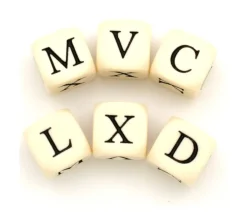 Dé chiffres romains V X L C D M