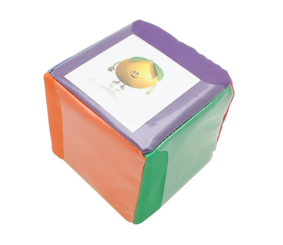 Dé 10 cm avec pochettes sur les faces pour personnalisation