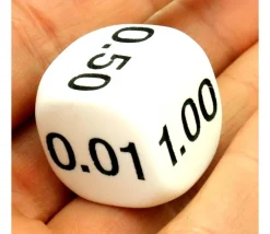 Dé décimal 0.01, 0.05, 0.25, 0.10, 0.50, 1