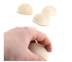 Demi-Boule 6 cm en bois - dôme hêtre diamètre 60 mm