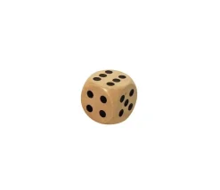 Dé en bois 16 mm de 1 à 6 pour jeu de société