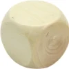 Dé en bois naturel 18 mm neutre buis