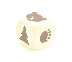 Dé en bois ours patte sapin 18 mm