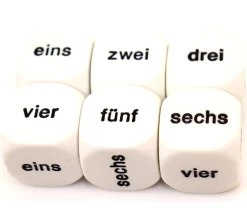 Dé 6 faces allemand 1 à 6 - eins sechs