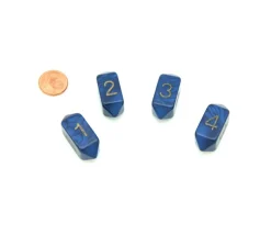 Dé 4 faces baril - barrel dice à l'unité (couleur mise au hasard)