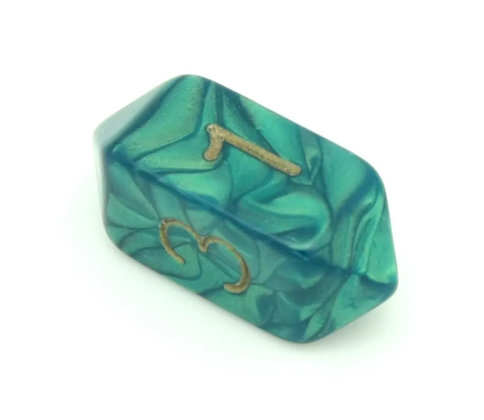 Dé 4 faces baril - barrel dice à l'unité (couleur mise au hasard)