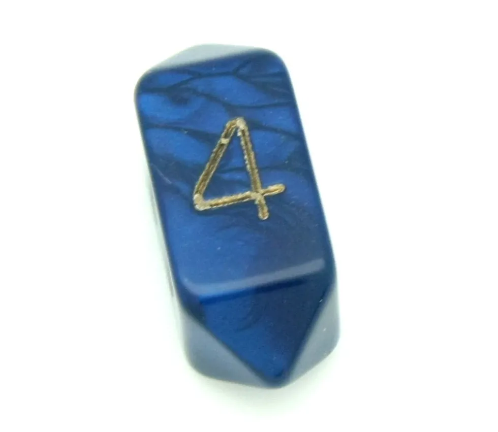 Dé 4 faces baril - barrel dice à l'unité (couleur mise au hasard)