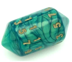 Dé 20 faces baril - barrel dice à l'unité (couleur mise au hasard)