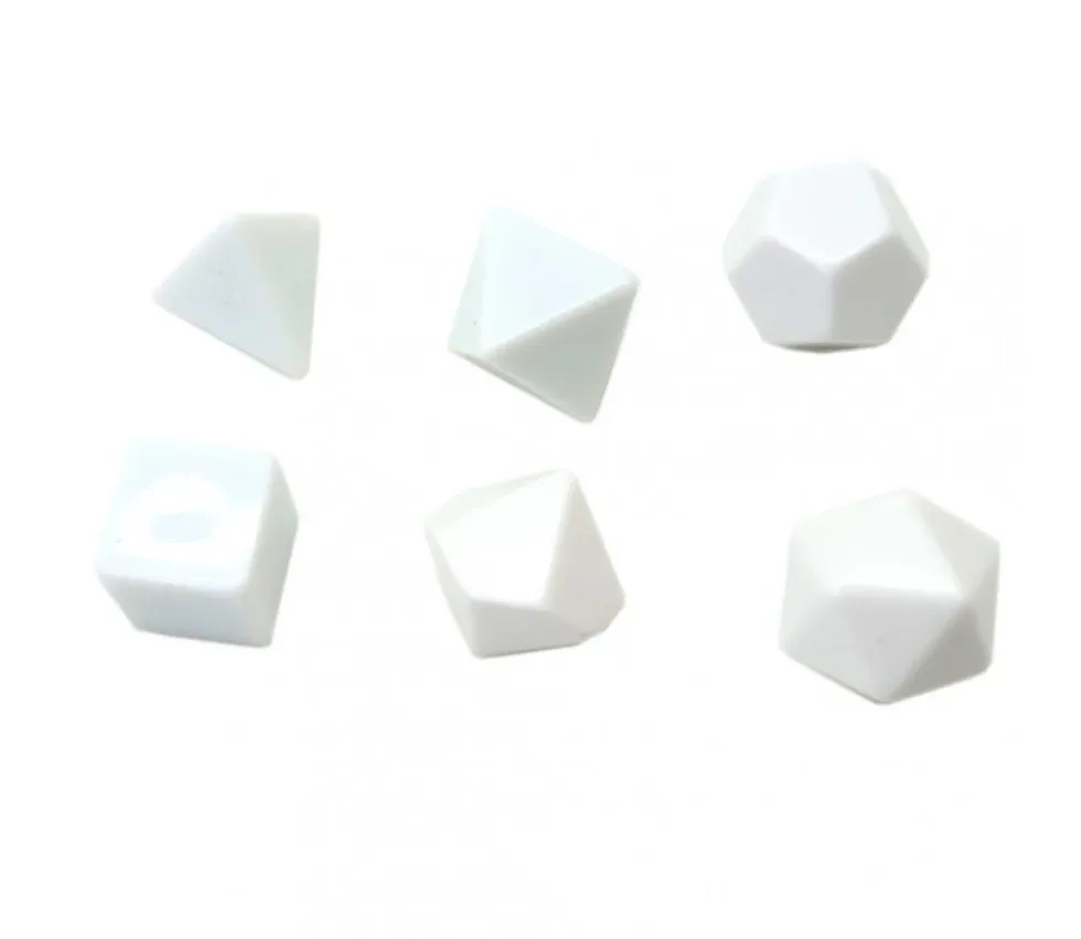 Dé 8 faces blanc neutre à personnaliser standard 2.5 cm