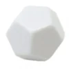 Dé 12 faces blanc neutre à personnaliser 2.2 cm