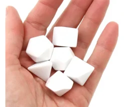 Dé 20 faces blanc neutre à personnaliser 2.2 cm