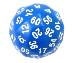 Dé 60 faces bleu D60 de jeu