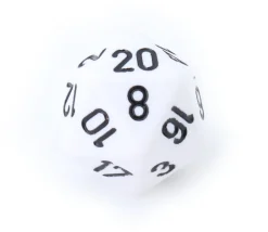 Dé 20 faces couleurs opaques jeux de rôle -D20 à l'unité