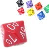 Dé à 10 faces DIZAINE 00 à 90 opaque jeux de rôle d10