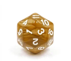 Dé 30 faces doré D30 de jeu