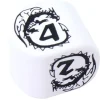 Dé 4 faces dragon moderne (forme arrondie)