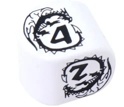 Dé 4 faces dragon moderne (forme arrondie)