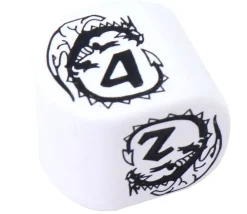 Dé 4 faces dragon moderne (forme arrondie)