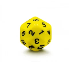 Dé 30 faces jaune D30 de jeu