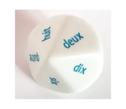 Dé 10 faces mots français un à dix