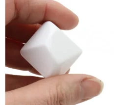 Dé 10 faces neutre géant à personnaliser