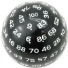 Dé 100 faces noir D100 de jeu