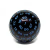 Dé 100 faces noir et bleu D100 de jeu