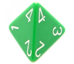 Dé 4 faces 1 à 4 opaques d4 pour jeux à l'unité