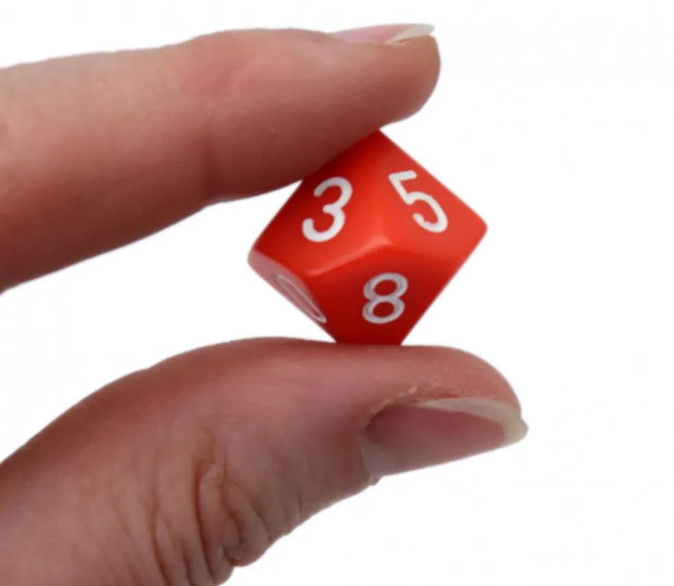 Dé à 10 faces 0 à 9 opaques jeux de rôle d10 à l'unité