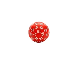 Dé 60 faces rouge D60 de jeu
