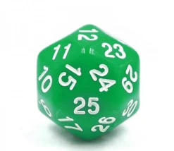 Dé 30 faces vert D30 de jeu