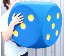 Dé géant 50 cm en mousse tactile alvéolée