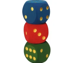 Dé géant 16 cm en mousse tactile VERT