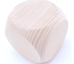Dé géant 75 mm neutre en bois 7.5 cm sans marquage
