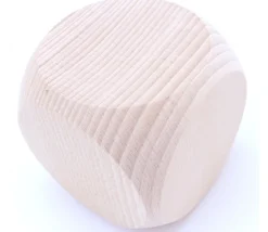Dé géant 75 mm neutre en bois 7.5 cm sans marquage