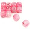 Dé ghost rose blanc 16 mm phosphorescent