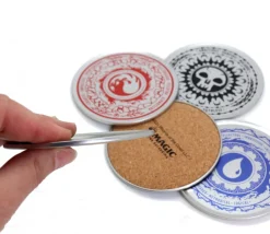 Disques 5 éléments de 8.9 cm métal et liège