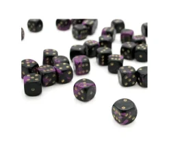 Dé à jouer marbré violet/noir 16 mm