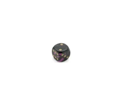 Dé à jouer marbré violet/noir 16 mm