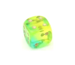 Dé à jouer 15 mm gem bicolore blitz