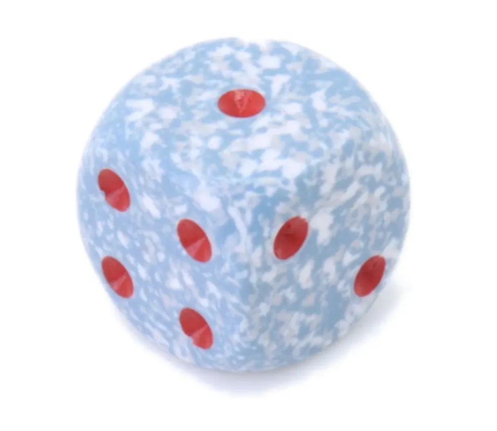 Dé à jouer 16 mm gris effet granit Speckled - Air- Chessex