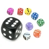 Dé à jouer noir ou couleurs 18 mm points de 1 à 6 pour jeu de société à l'unité
