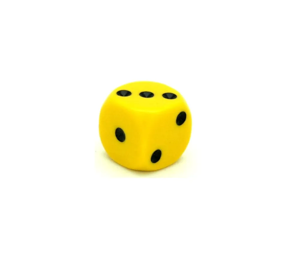 Dé à jouer noir ou couleurs 18 mm points de 1 à 6 pour jeu de société à l'unité