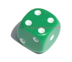 Dé à jouer noir ou couleurs 16 mm points de 1 à 6 pour jeu de société à l'unité