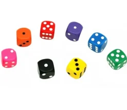 Dé à jouer orange 16 mm standard points de 1 à 6 pour jeu de société à l'unité