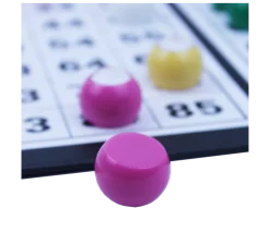 90 dômes 1 à 90 de 22 mm demi-boules numérotées plastique coloré.