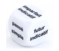 Dé 22 mm conjugaison présent passé simple futur imparfait passé composé