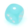 Dé 16 mm givré turquoise